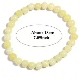 Brand NEW 6mm yellow jade beaded bracelet